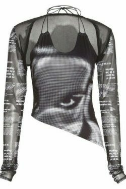 Y2K Aesthetic Halter Top Set with Stylish Print - Women's Fashion