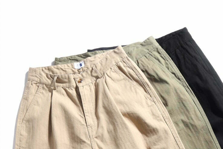 Y2K Aesthetic Herringbone Twill Tapered Pants for Women - Coquette & Grunge Style Cargo Skirt