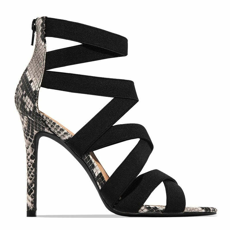 Y2K Aesthetic High-Heeled Strapless Sandal for Niche Women Fashion