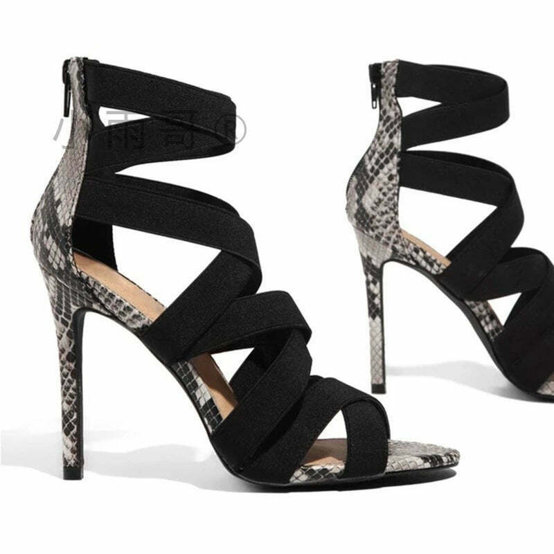 Y2K Aesthetic High-Heeled Strapless Sandal for Niche Women Fashion