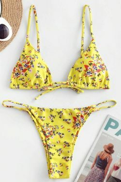 Y2K Aesthetic High Leg Plunge Bathing Suit