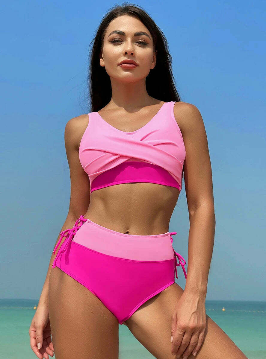 Y2K Aesthetic High Waist Bikini for Women - Sexy and Stylish Retro Swimwear