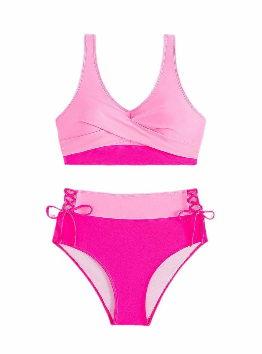 Y2K Aesthetic High Waist Bikini for Women - Sexy and Stylish Retro Swimwear
