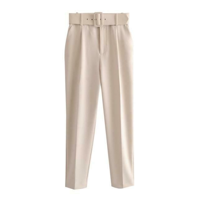 Y2K Aesthetic High Waist Cargo Pants with Belt - Coquette Grunge Fashion for Women