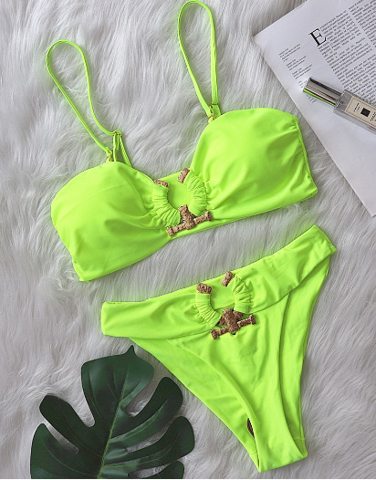 Y2K Aesthetic High Waist Swimsuit: Coquette Style Sexy Bikini Tube Top