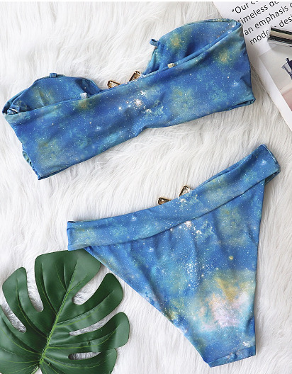 Y2K Aesthetic High Waist Swimsuit: Coquette Style Sexy Bikini Tube Top