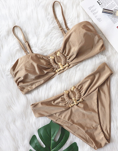 Y2K Aesthetic High Waist Swimsuit: Coquette Style Sexy Bikini Tube Top