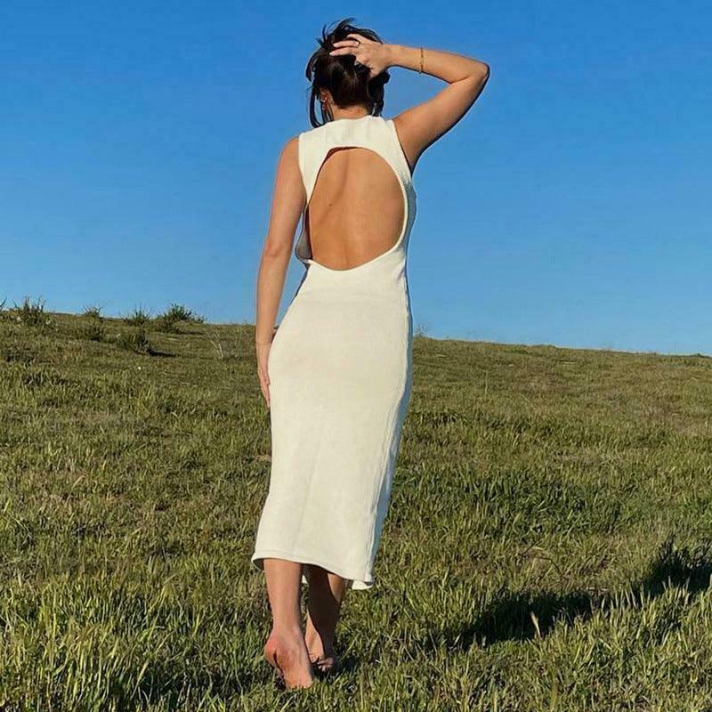 Y2K Aesthetic Holiday Backless Bodycon Dress - Coquette Grunge Fashion & Pastel Goth Vibes