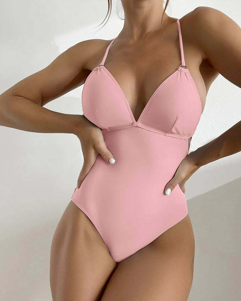 Y2K Aesthetic Hollow Backless Bikini - Coquette Style Grunge Fashion for Women