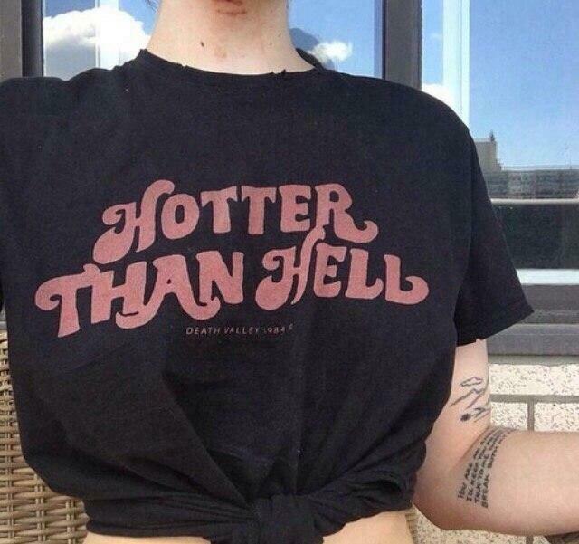 Y2K Aesthetic Hotter Than Hell Unisex T-Shirt - Coquette & Grunge Style Fashion