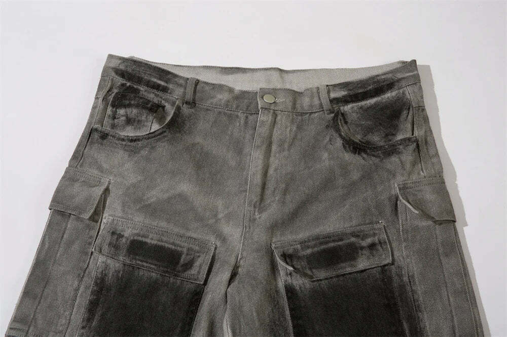 Y2K Aesthetic Industrial Wash Baggy Cargo Jeans - Vintage-inspired Coquette Style Women's Fashion