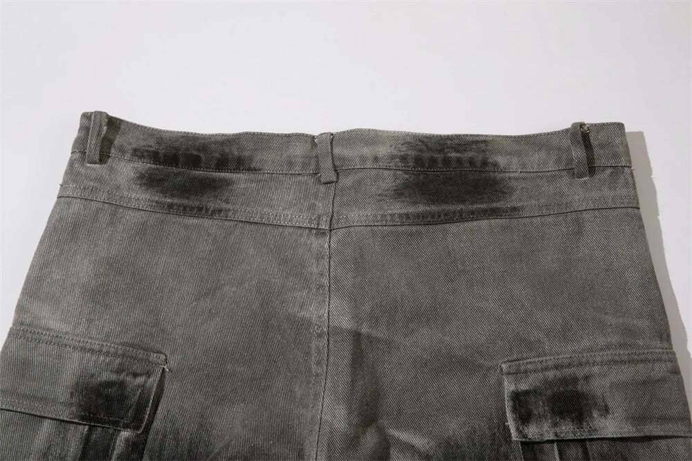 Y2K Aesthetic Industrial Wash Baggy Cargo Jeans - Vintage-inspired Coquette Style Women's Fashion