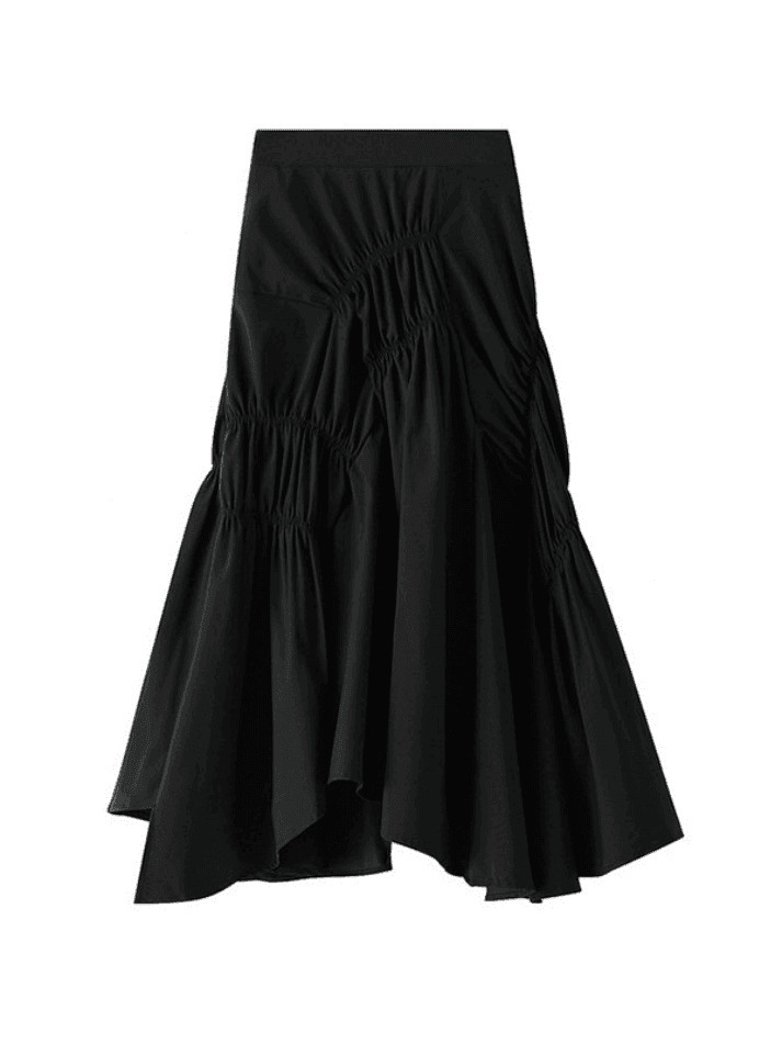 Y2K Aesthetic Irregular Pleated Skirt for Women - Coquette & Grunge Style Fashion
