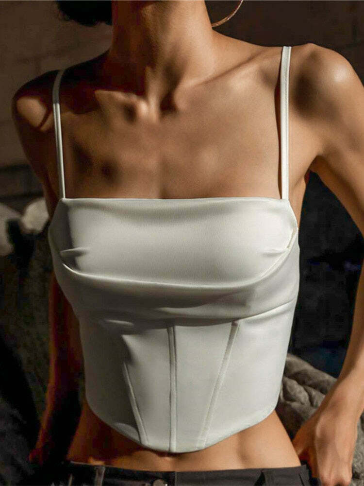 Y2K Aesthetic Jane Backless Crop Top in Coquette Style for Women Fashion