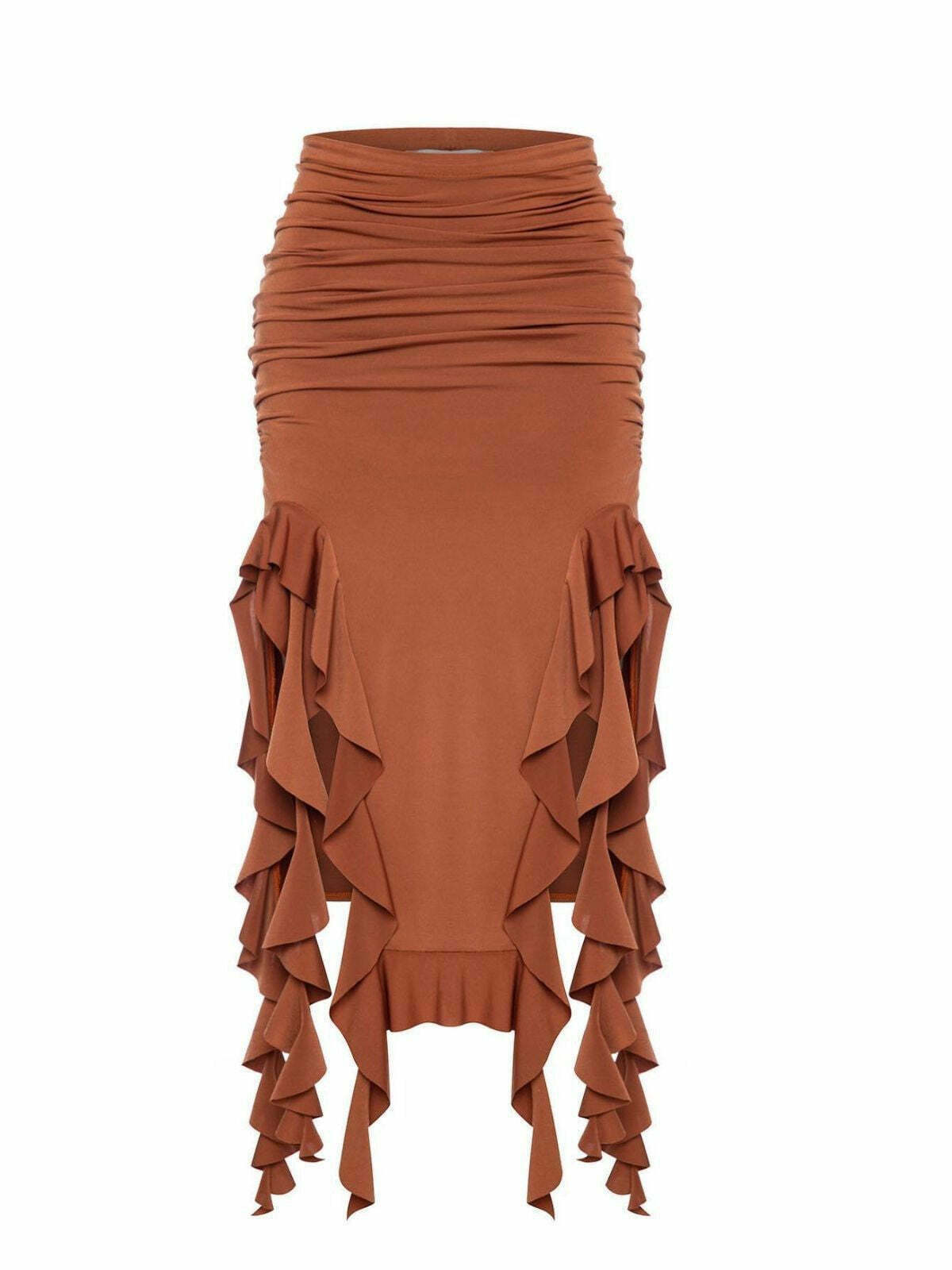 Y2K Aesthetic Jellyfish Lace Long Skirt for Women - Coquette & Grunge Style Fashion Statement