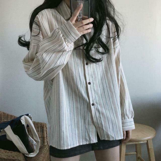 Y2K Aesthetic Knit Beige Vest: Striped Casual Vintage Shirt for Women