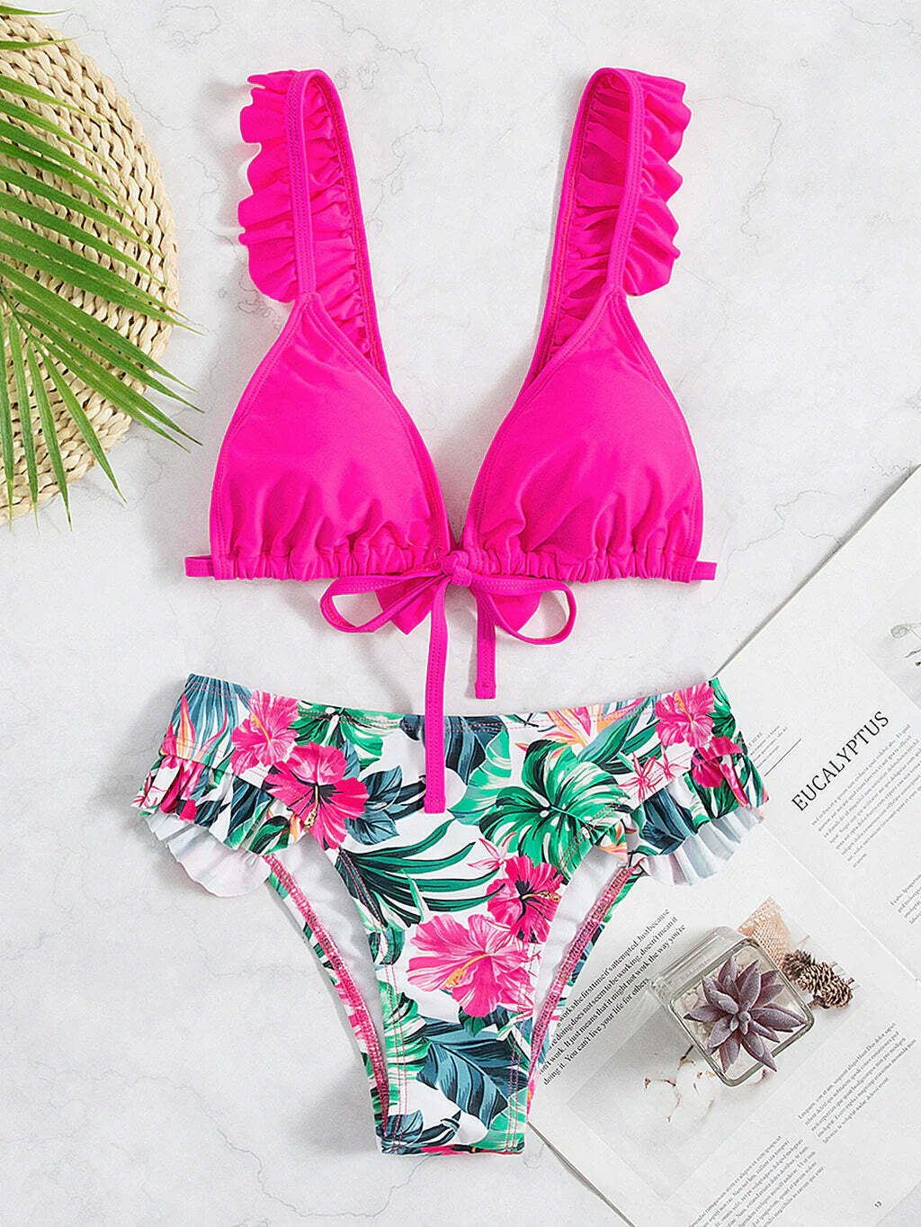 Y2K Aesthetic Lace-Up Beach Bikini - Coquette Style for Women - Grunge Fashion Statement
