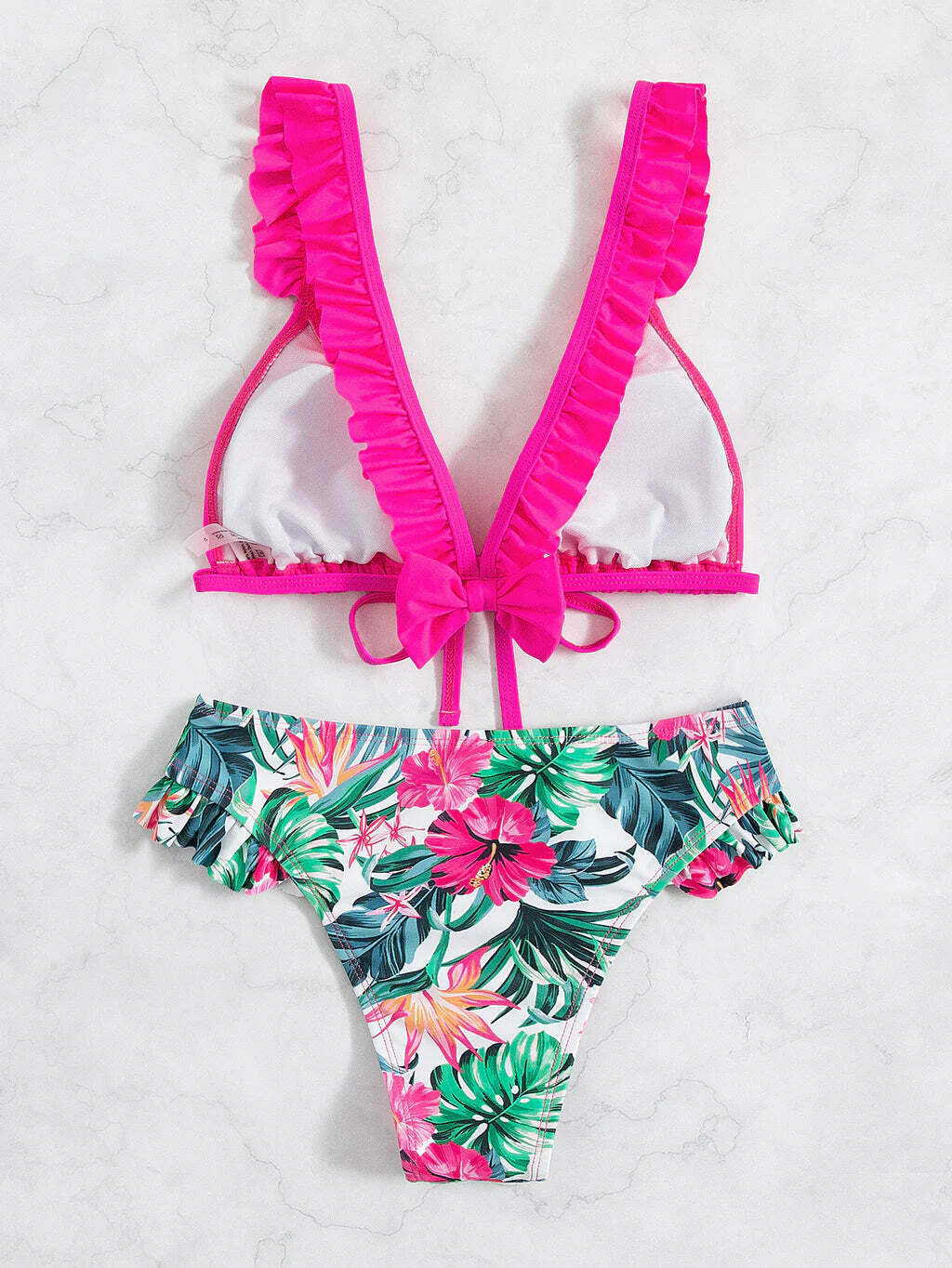 Y2K Aesthetic Lace-Up Beach Bikini - Coquette Style for Women - Grunge Fashion Statement