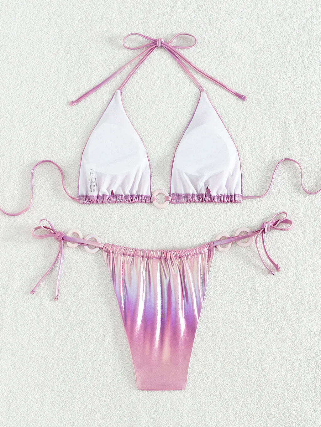 Y2K Aesthetic Lace-Up Bikini - Coquette Style Jewelry for Women's Fashion