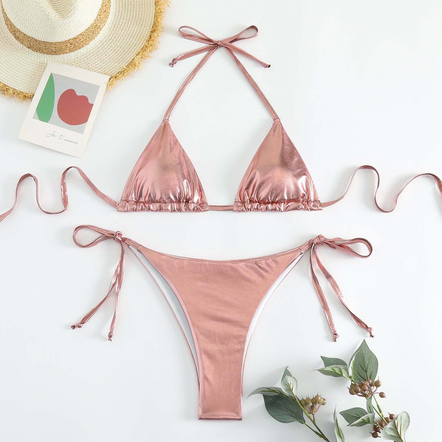 Y2K Aesthetic Lace-Up Bikini: Coquette Style for Women - Grunge, Pastel Goth, and More