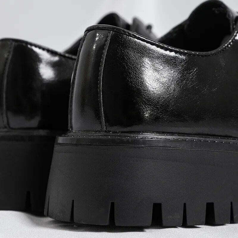 Y2K Aesthetic Lace-Up Chunky Sole Derby Shoes - Coquette Fashion with Grunge &