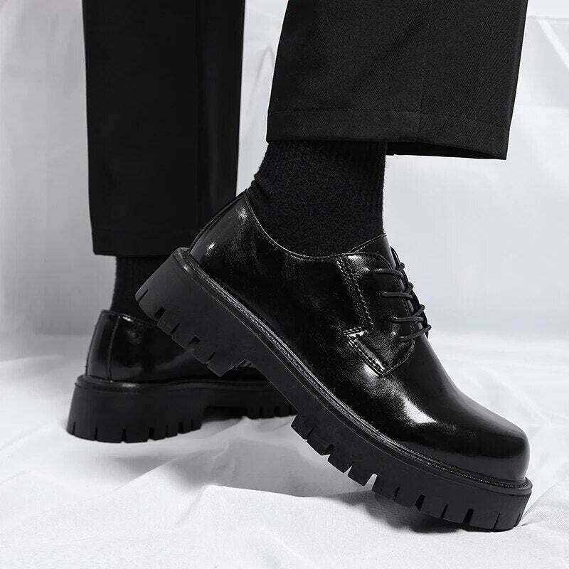 Y2K Aesthetic Lace-Up Chunky Sole Derby Shoes - Coquette Fashion with Grunge &