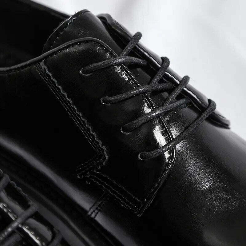 Y2K Aesthetic Lace-Up Chunky Sole Derby Shoes - Coquette Fashion with Grunge &