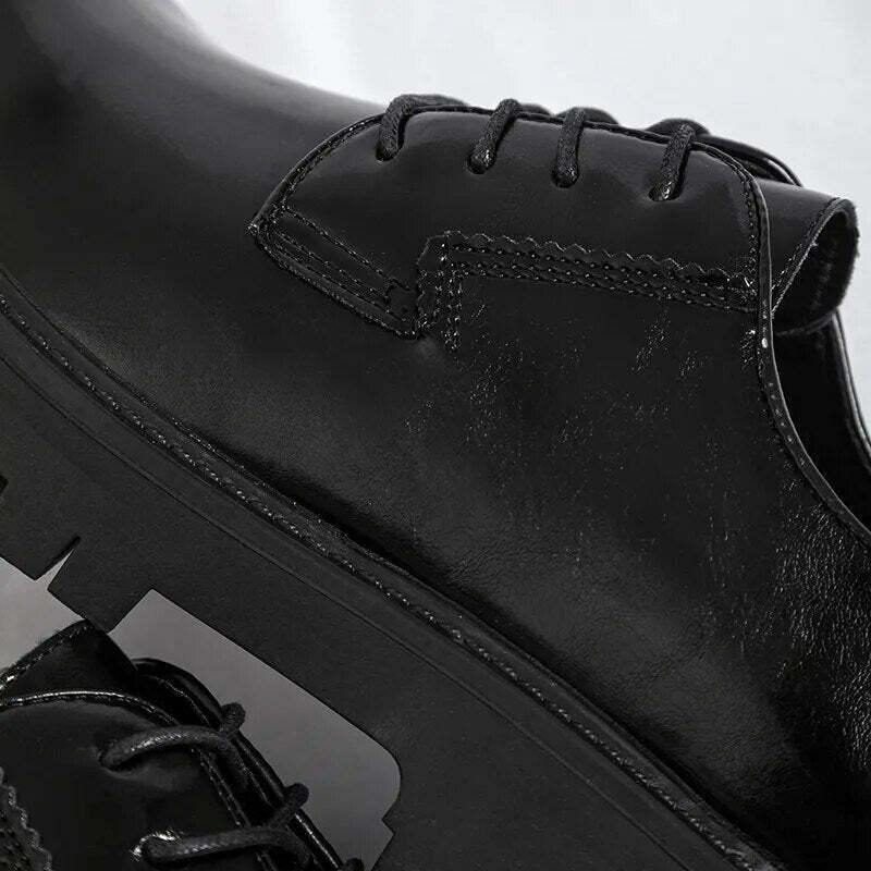 Y2K Aesthetic Lace-Up Chunky Sole Derby Shoes - Coquette Fashion with Grunge &