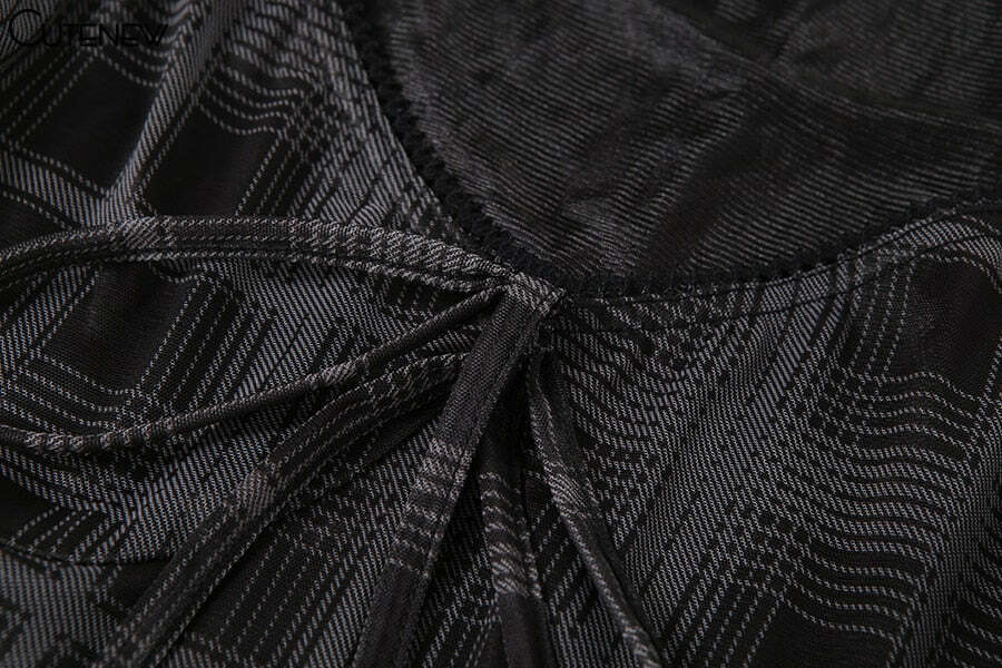 Y2K Aesthetic Lattice Mini Dress - Coquette Grunge Fashion, Pastel Goth Vibes