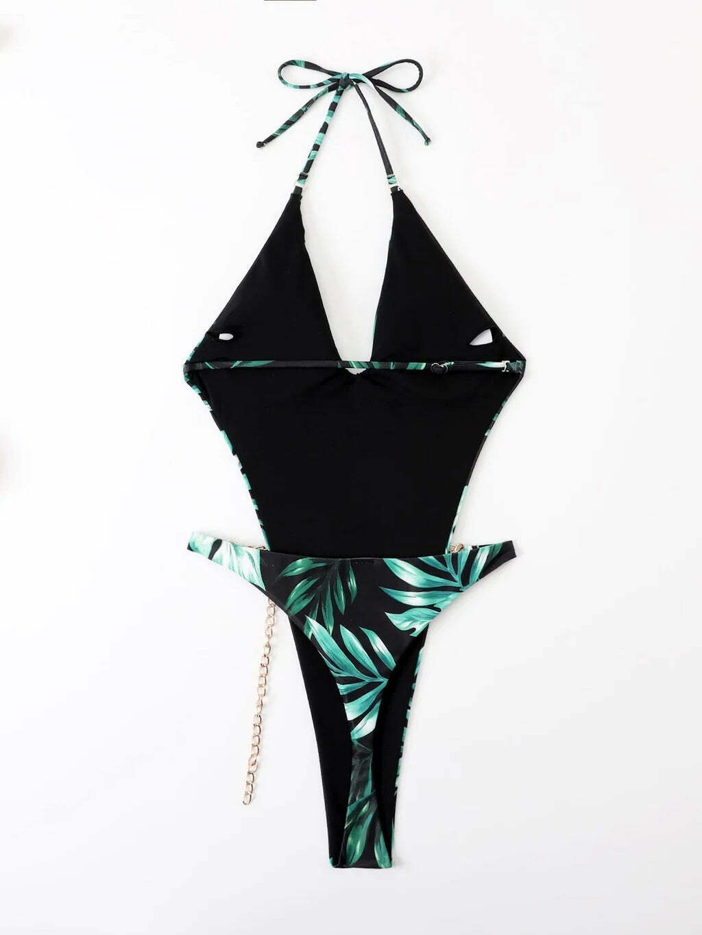 Y2K Aesthetic Leaf Swimsuit - Women's One-Piece Bikini for Niche Fashion