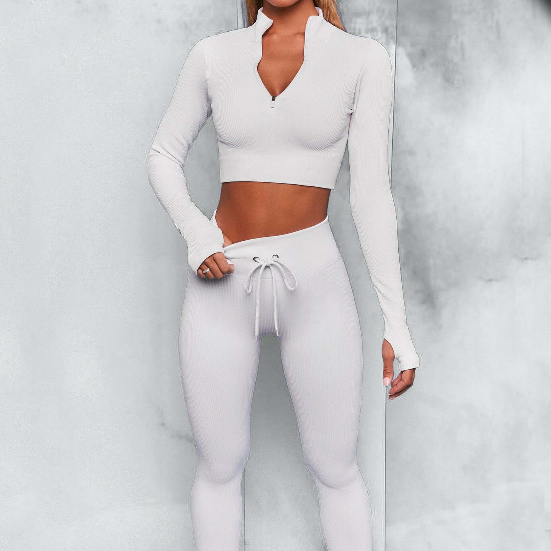 Y2K Aesthetic Legging Yoga Set for Women - Coquette Style with Grunge Vibes and Cute Tops