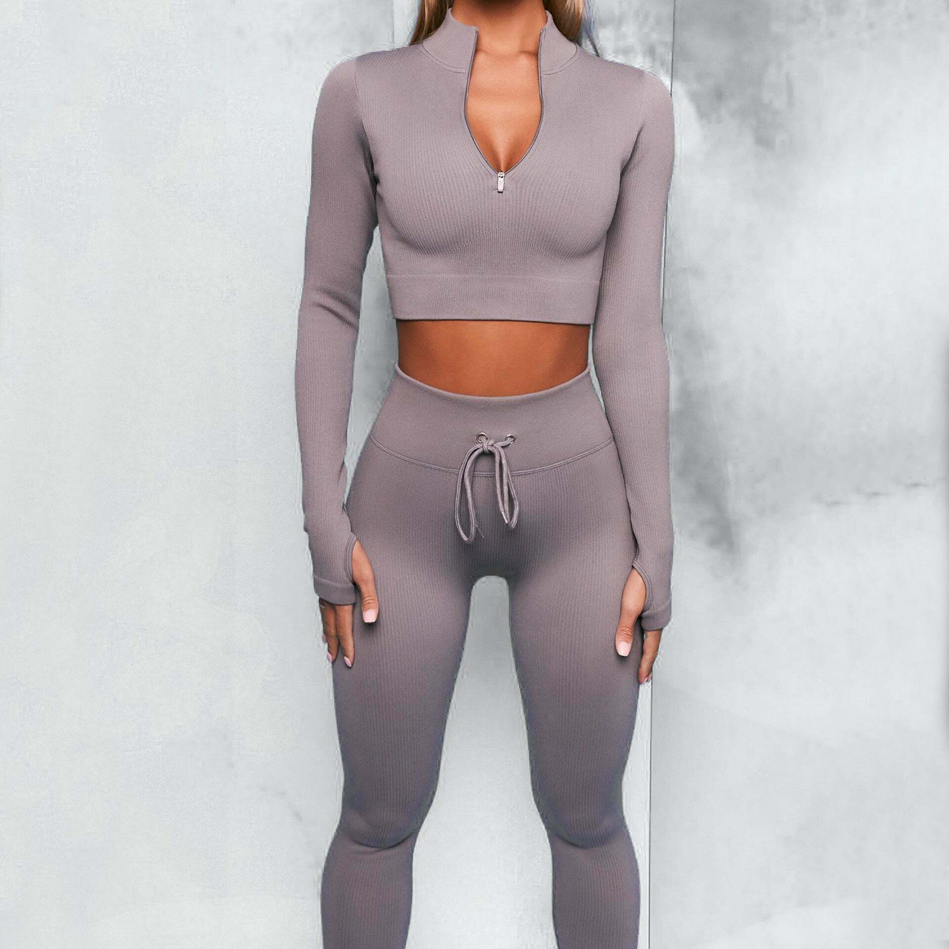 Y2K Aesthetic Legging Yoga Set for Women - Coquette Style with Grunge Vibes and Cute Tops