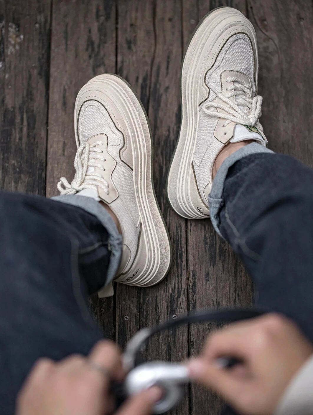 Y2K Aesthetic Linen Sneakers - Retro Style for Women's Fashion