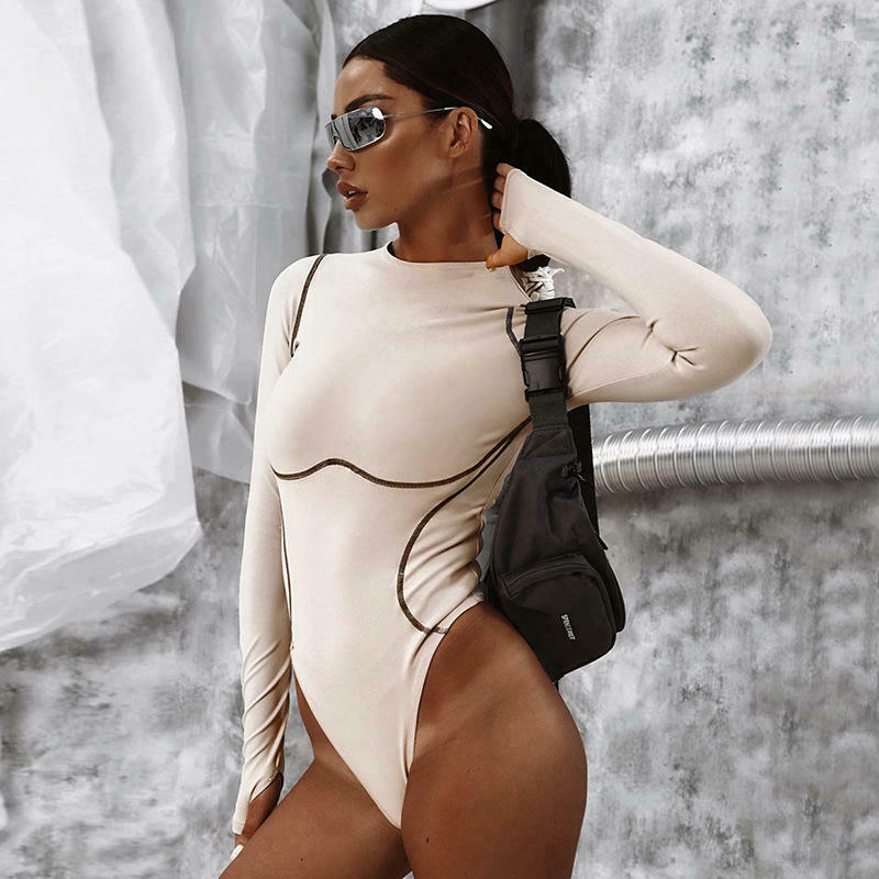 Y2K Aesthetic Long-Sleeved Bodysuit: Coquette Grunge with Pastel Goth & Old Money Vibes