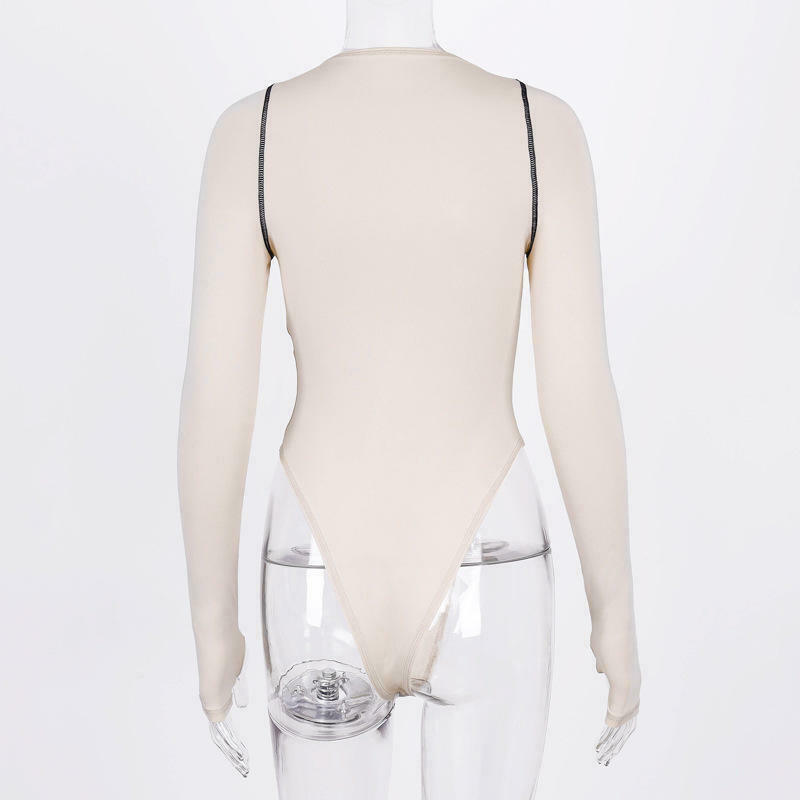 Y2K Aesthetic Long-Sleeved Bodysuit: Coquette Grunge with Pastel Goth & Old Money Vibes