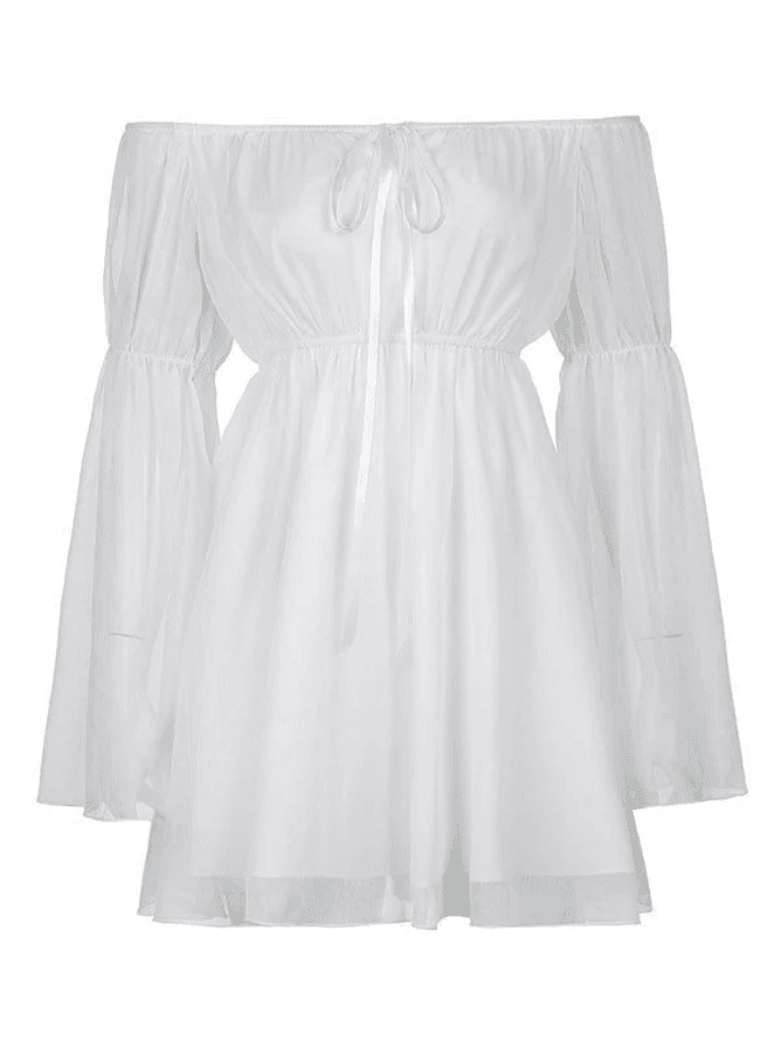 Y2K Aesthetic Long Sleeve Corset Mini Dress - Coquette Style for Women's Fashion