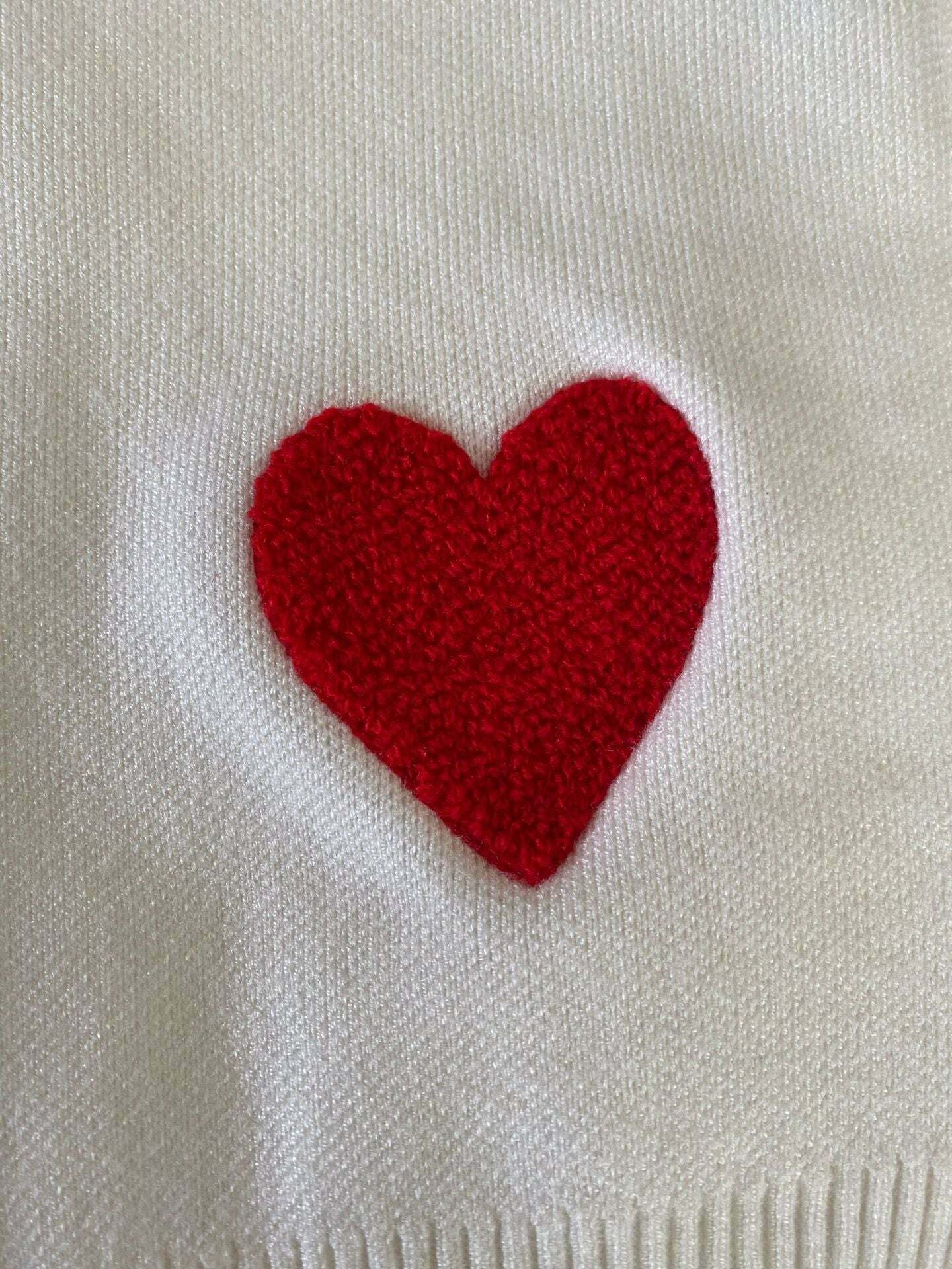 Y2K Aesthetic Loose Hearts Casual Sweater for Women - Coquette & Grunge Style Fashion