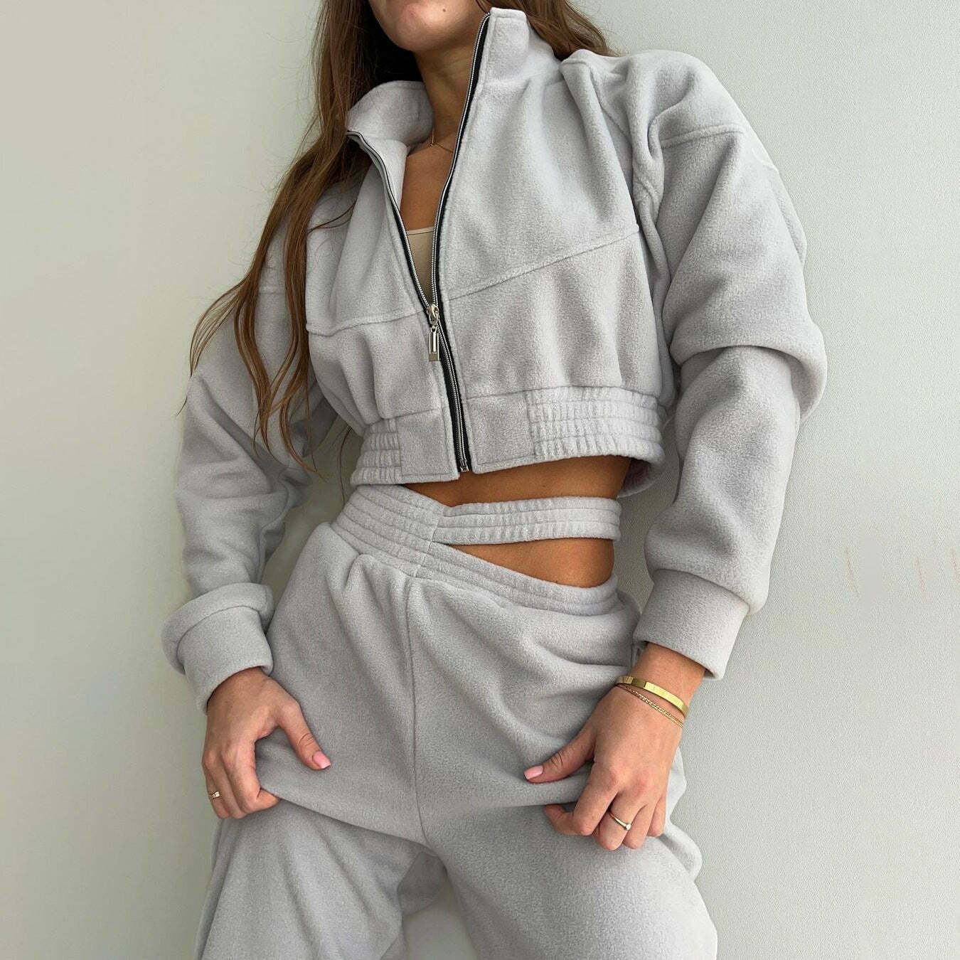 Y2K Aesthetic Lounge Set: Coquette Style Cargo Skirt & Comfy Hoodie for Women - Grunge Fashion