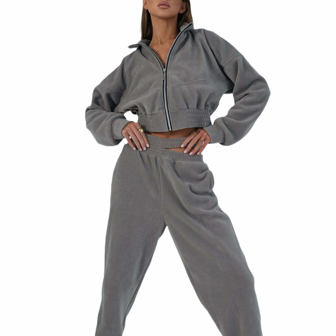 Y2K Aesthetic Lounge Set: Coquette Style Cargo Skirt & Comfy Hoodie for Women - Grunge Fashion
