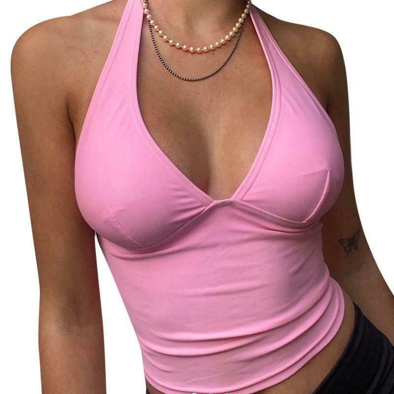 Y2K Aesthetic Lovesick Halter Top: Coquette Style Grunge Fashion Cute Tops & Cargo Skirt