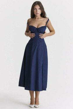 Y2K Aesthetic Maisie Backless Bodycon Dress - Coquette Grunge Cute Tops Goth