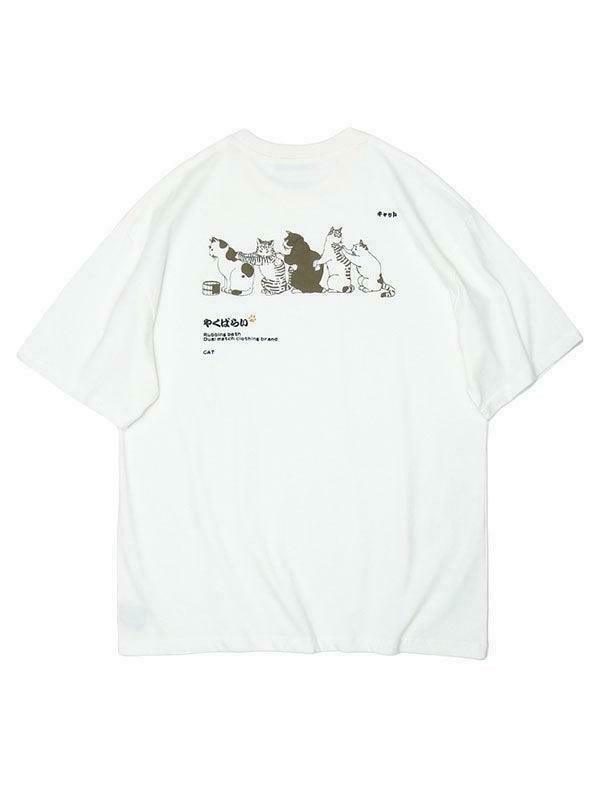 Y2K Aesthetic Men's Kitten Short Sleeve Tee - Coquette Style Grunge Fashion Cute Tops