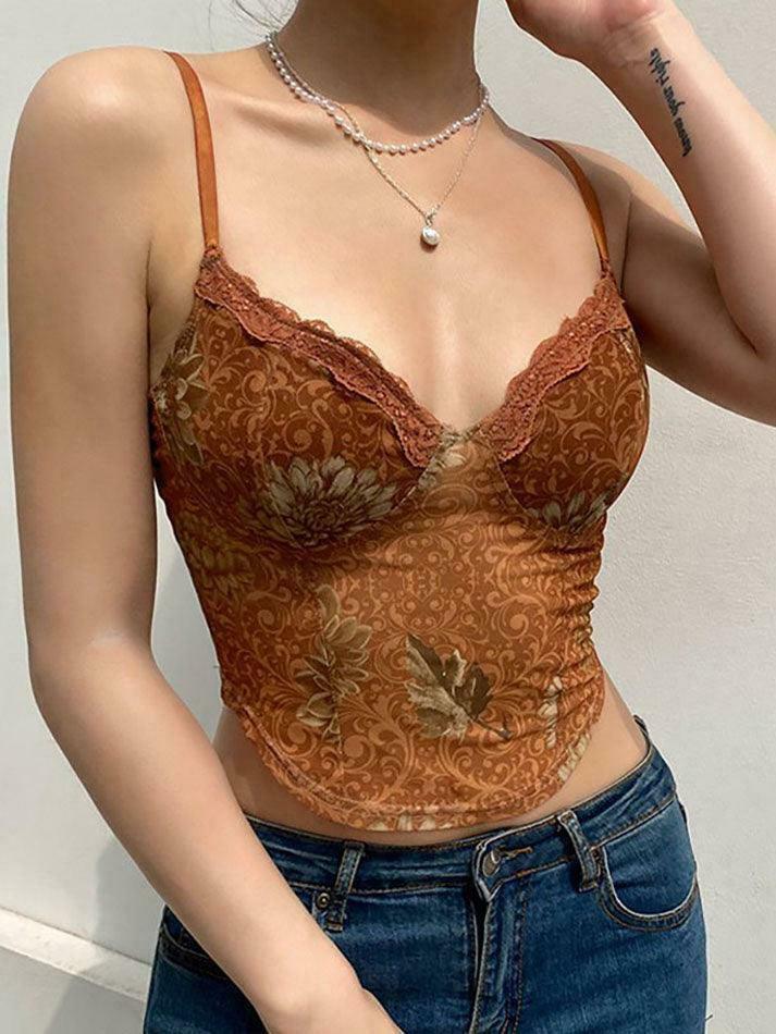 Y2K Aesthetic Mesh Crop Top: Coquette Style Grunge Fashion with Pastel Goth Vibes