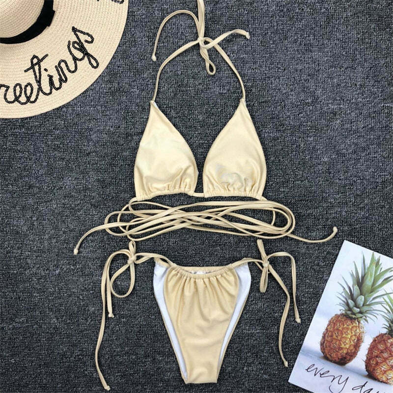 Y2K Aesthetic Micro Bikini Summer Set for Niche Women Fashion