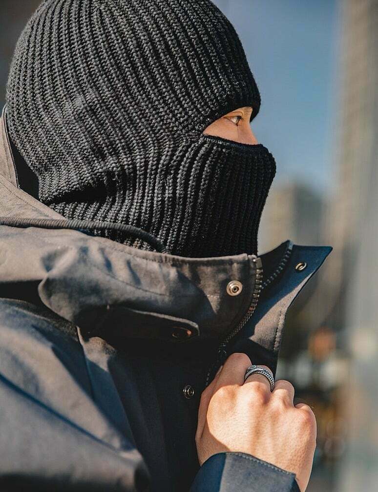 Y2K Aesthetic Mini Beanie/Balaclava - Coquette Grunge Fashion with Cute Tops & Pastel Goth Vibes