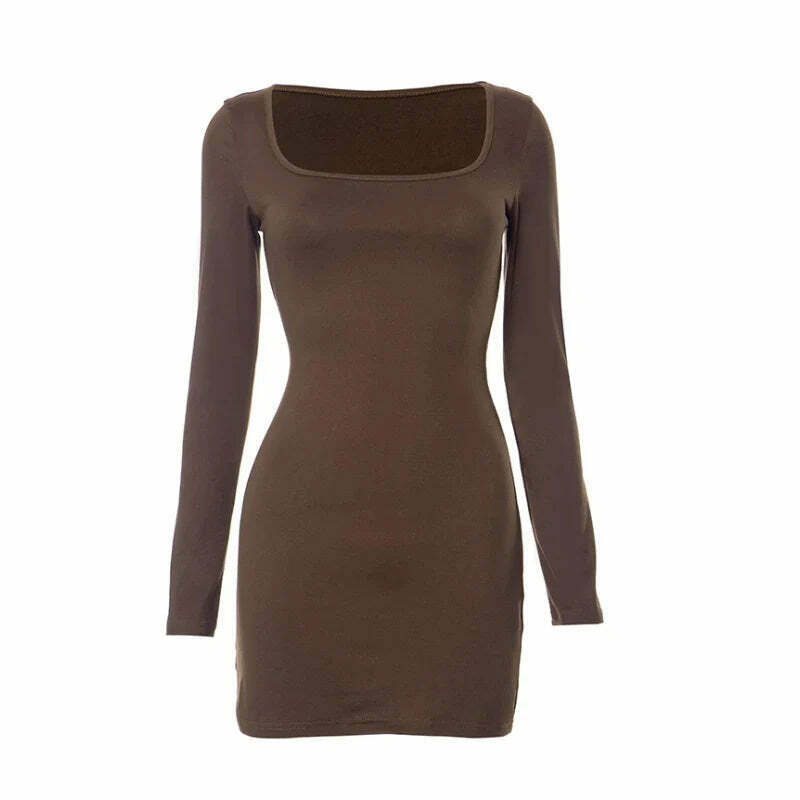Y2K Aesthetic Mini Bodycon Dress for Women - Coquette Style Grunge Outfit with Pastel Goth Vibes