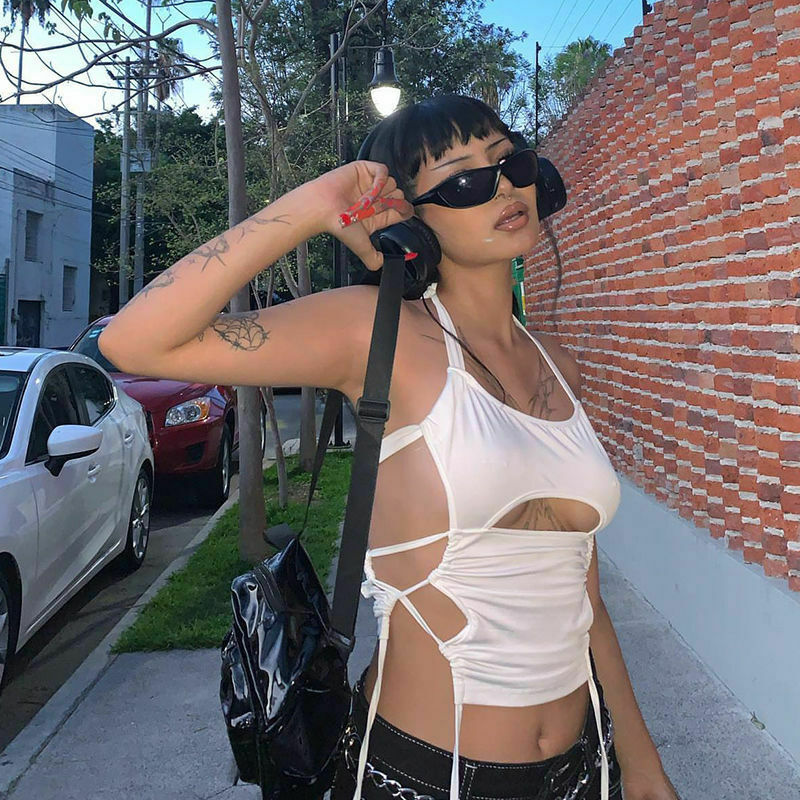 Y2K Aesthetic Morris Bandage Crop Top - Coquette Style Grunge Fashion for Women