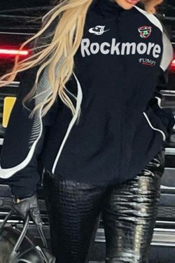 Y2K Aesthetic Motorcycle Jacket with Coquette Style and Grunge Vibes