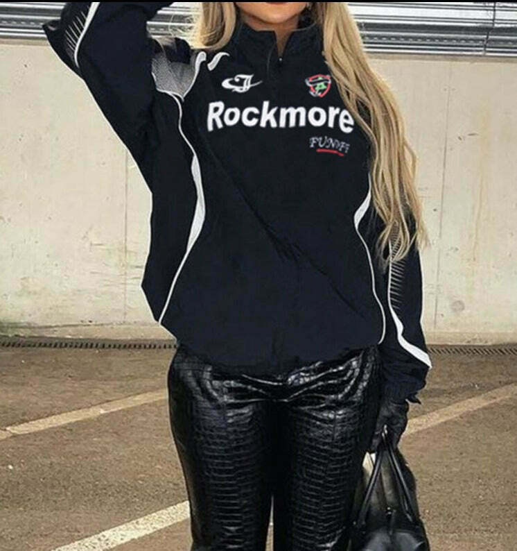Y2K Aesthetic Motorcycle Jacket with Coquette Style and Grunge Vibes