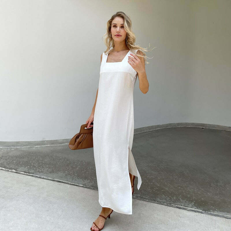 Y2K Aesthetic Mystic Threads Tank Dress - Coquette & Grunge Style Women's Fashion
